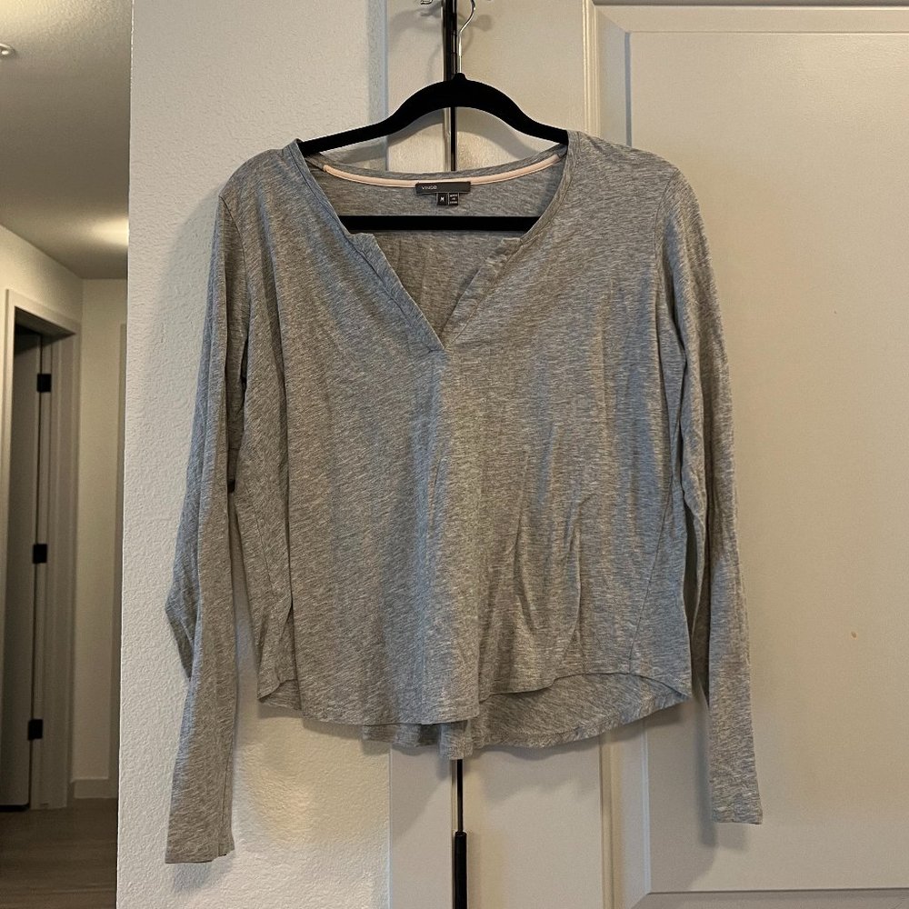 Vince grey long‎ sleeve tee